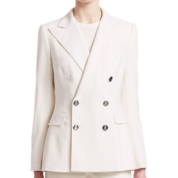 Ralph Lauren Collection ~ Ivory Stretch Wool Double Breasted Camden Blazer - Picture 5 of 16